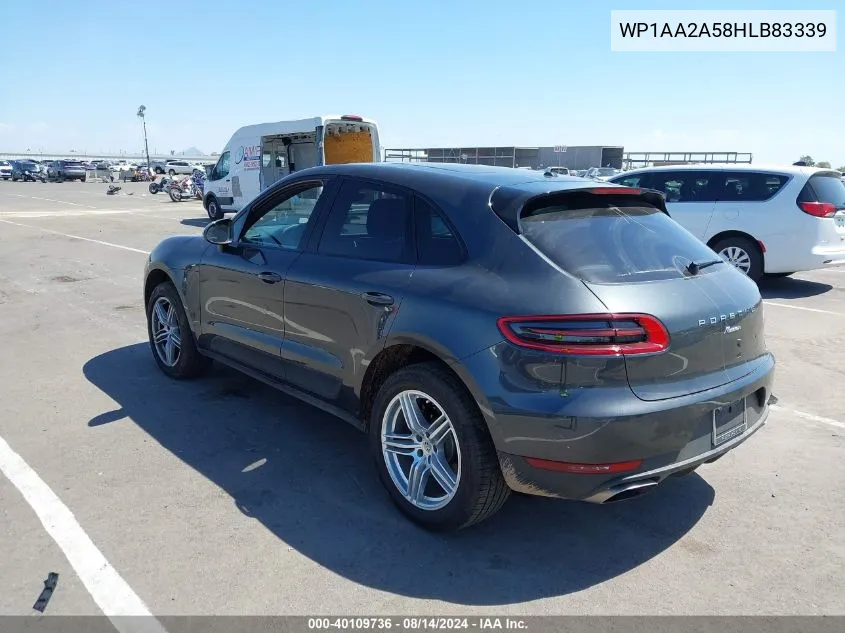 2017 Porsche Macan VIN: WP1AA2A58HLB83339 Lot: 40109736