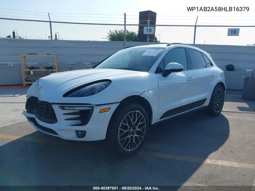 2017 Porsche Macan S VIN: WP1AB2A58HLB16379 Lot: 40397001