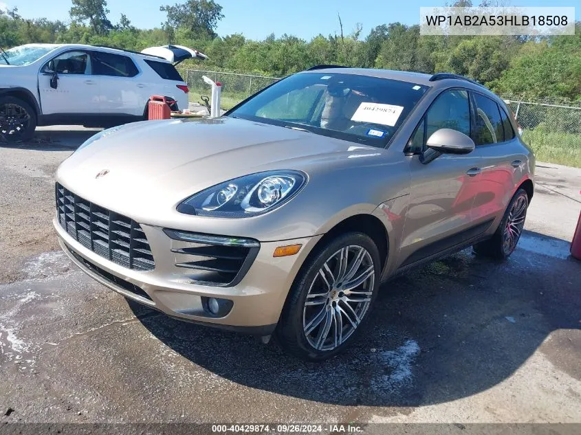 2017 Porsche Macan S VIN: WP1AB2A53HLB18508 Lot: 40429874