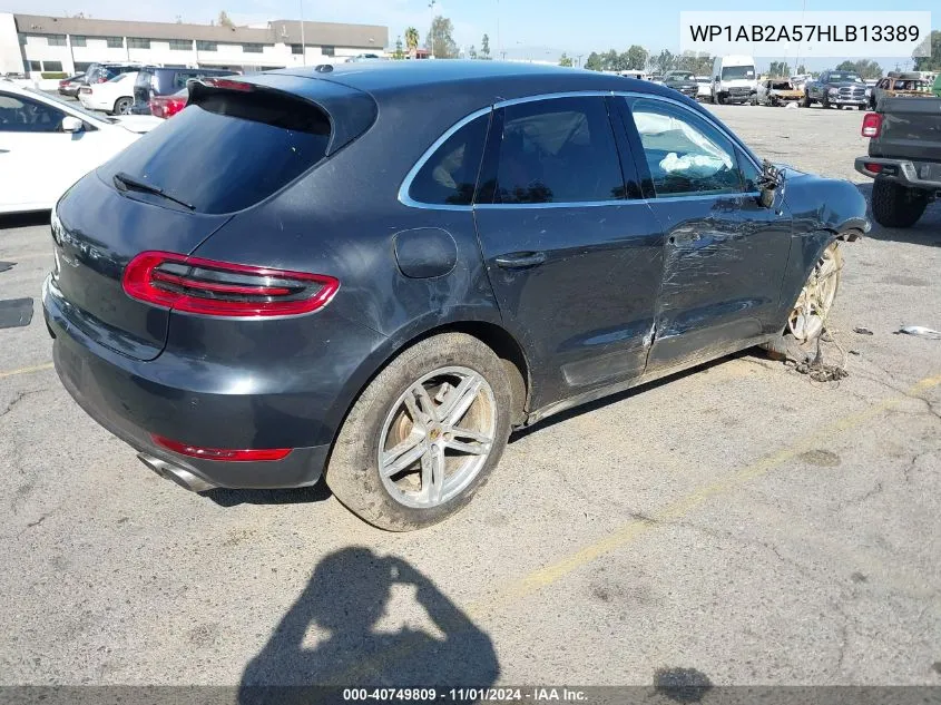 2017 Porsche Macan S VIN: WP1AB2A57HLB13389 Lot: 40749809