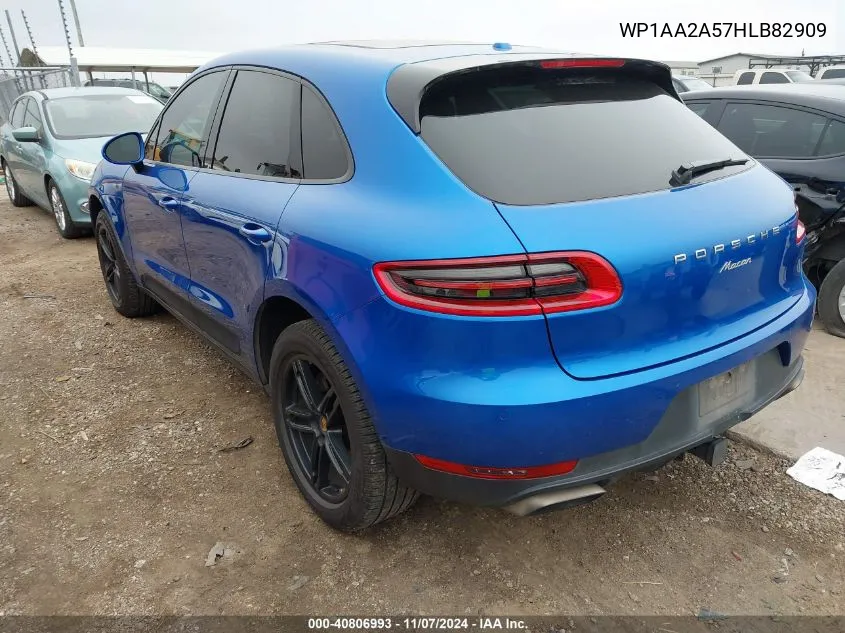 2017 Porsche Macan VIN: WP1AA2A57HLB82909 Lot: 40806993