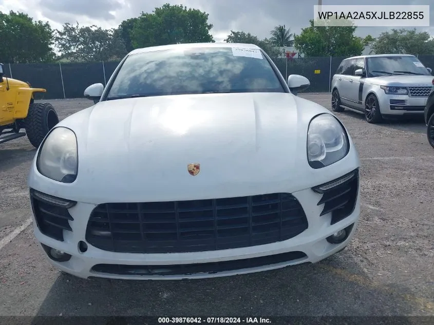 2018 Porsche Macan Sport Edition VIN: WP1AA2A5XJLB22855 Lot: 39876042