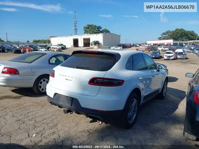 2018 Porsche Macan VIN: WP1AA2A56JLB06670 Lot: 40329823