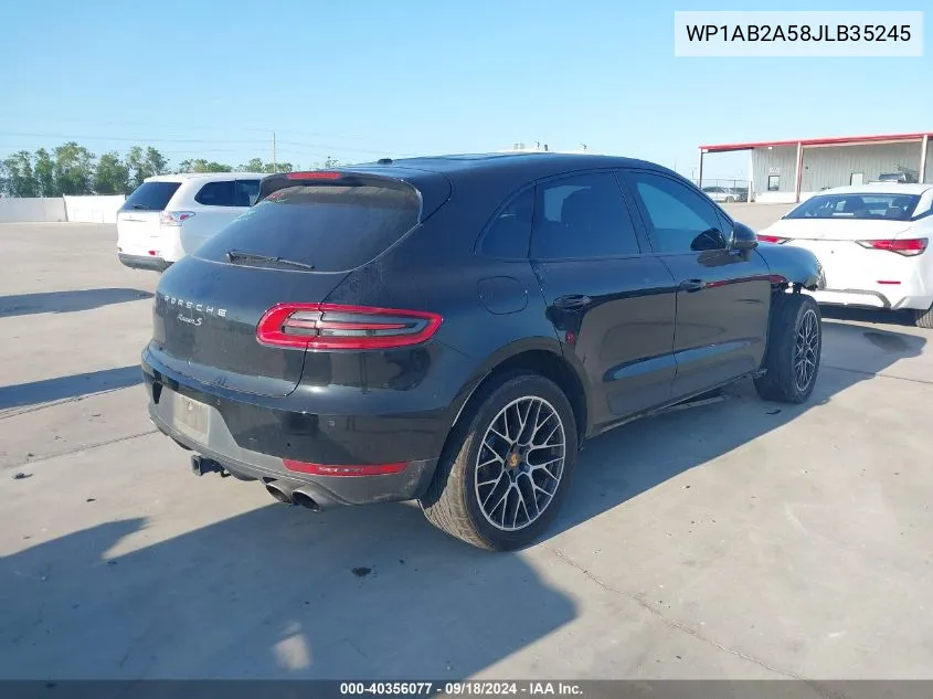 2018 Porsche Macan S VIN: WP1AB2A58JLB35245 Lot: 40356077