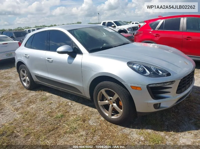 2018 Porsche Macan VIN: WP1AA2A54JLB02262 Lot: 40475052