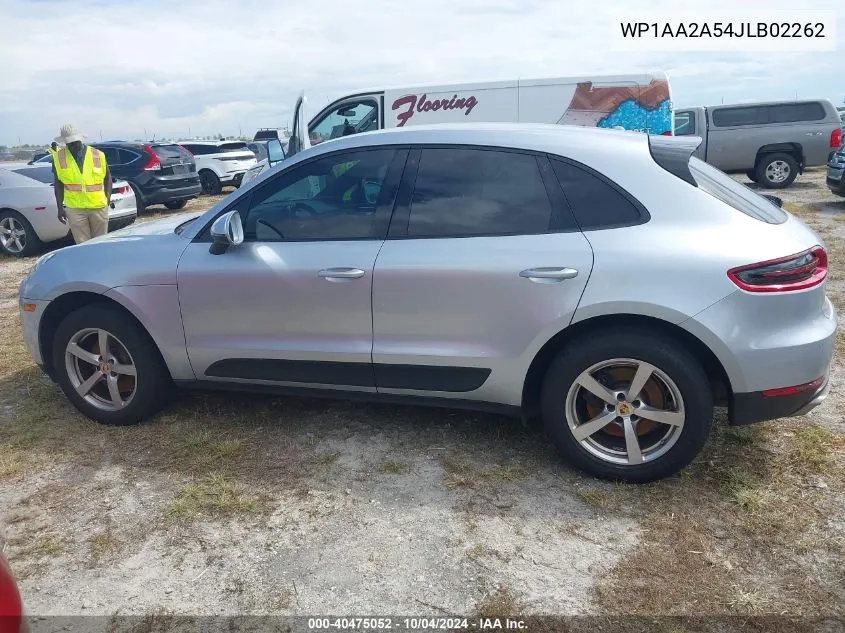 2018 Porsche Macan VIN: WP1AA2A54JLB02262 Lot: 40475052