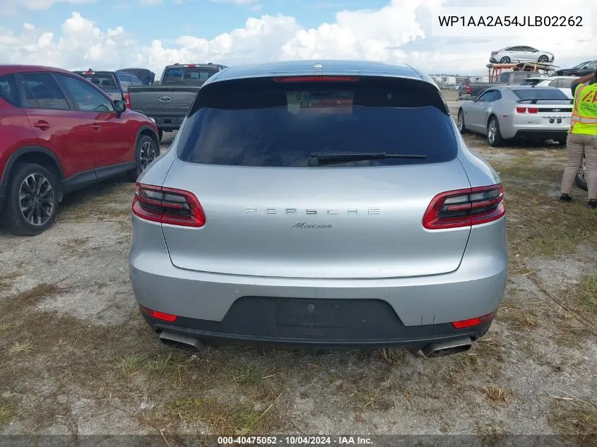 2018 Porsche Macan VIN: WP1AA2A54JLB02262 Lot: 40475052