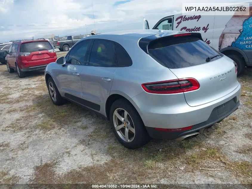 2018 Porsche Macan VIN: WP1AA2A54JLB02262 Lot: 40475052