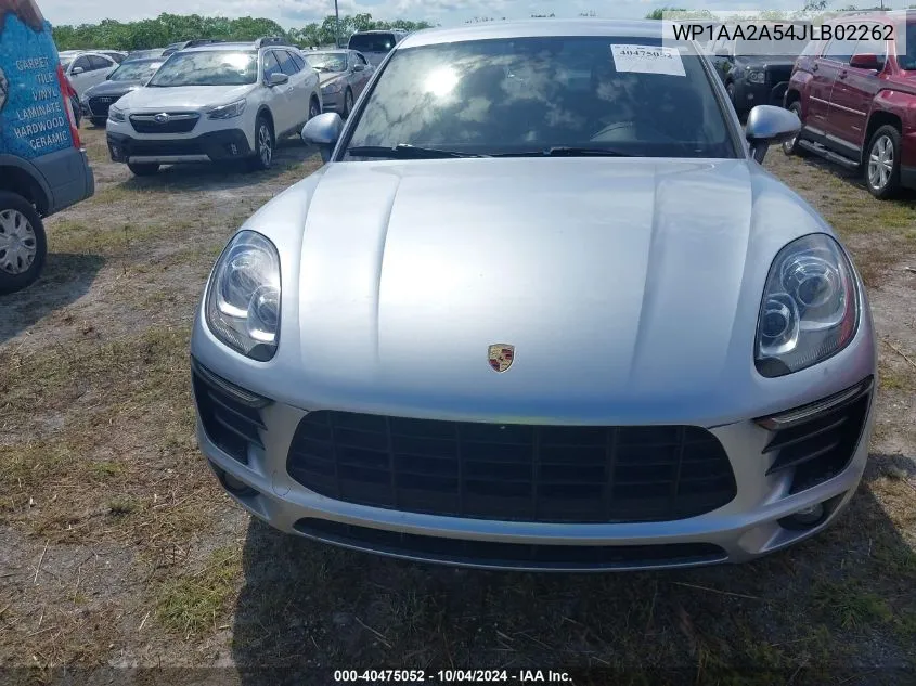 2018 Porsche Macan VIN: WP1AA2A54JLB02262 Lot: 40475052