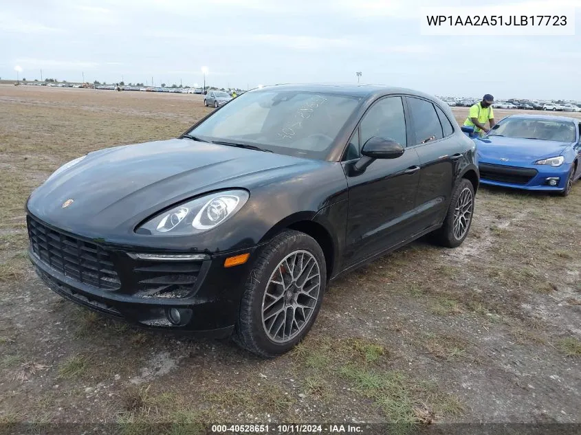 2018 Porsche Macan VIN: WP1AA2A51JLB17723 Lot: 40528651