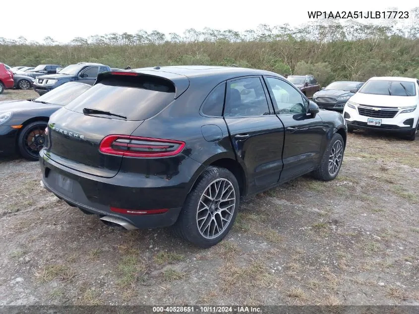 2018 Porsche Macan VIN: WP1AA2A51JLB17723 Lot: 40528651