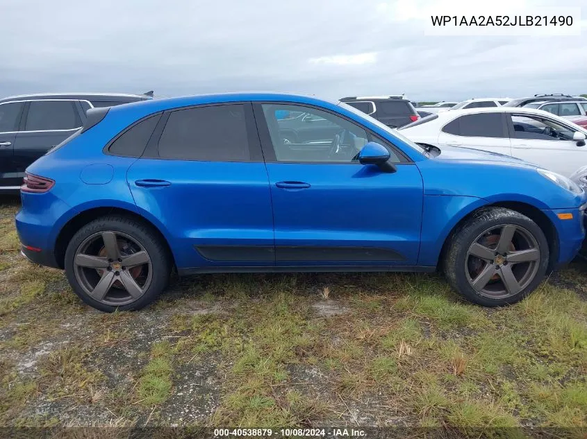 2018 Porsche Macan VIN: WP1AA2A52JLB21490 Lot: 40538879