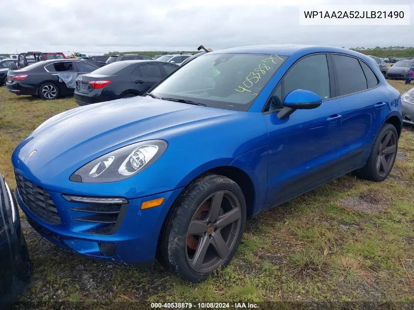 2018 Porsche Macan VIN: WP1AA2A52JLB21490 Lot: 40538879