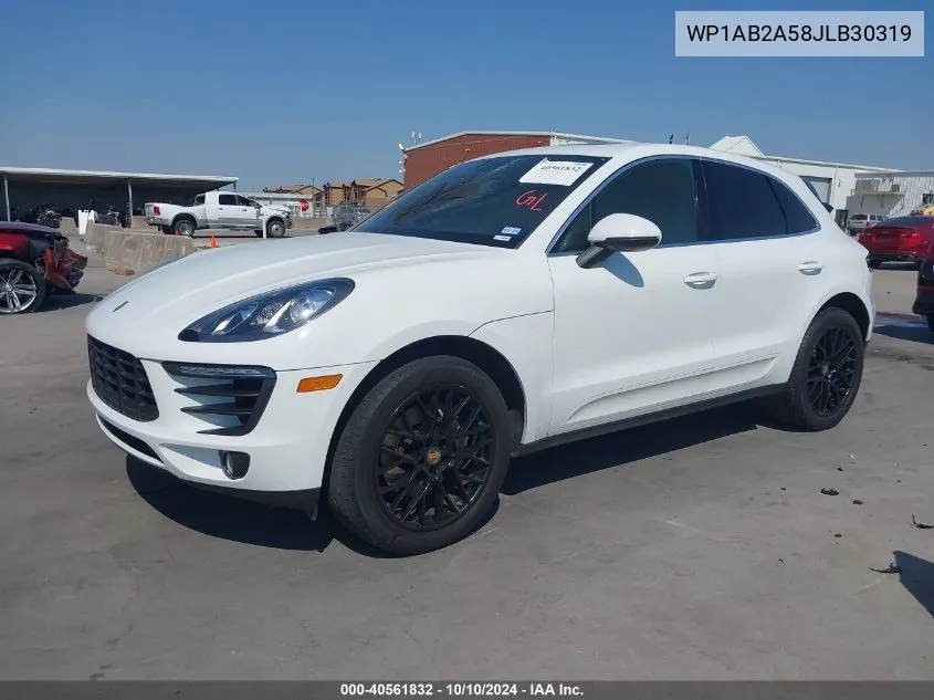 2018 Porsche Macan S VIN: WP1AB2A58JLB30319 Lot: 40561832