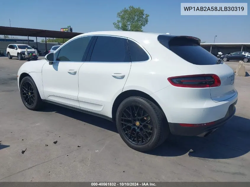 2018 Porsche Macan S VIN: WP1AB2A58JLB30319 Lot: 40561832