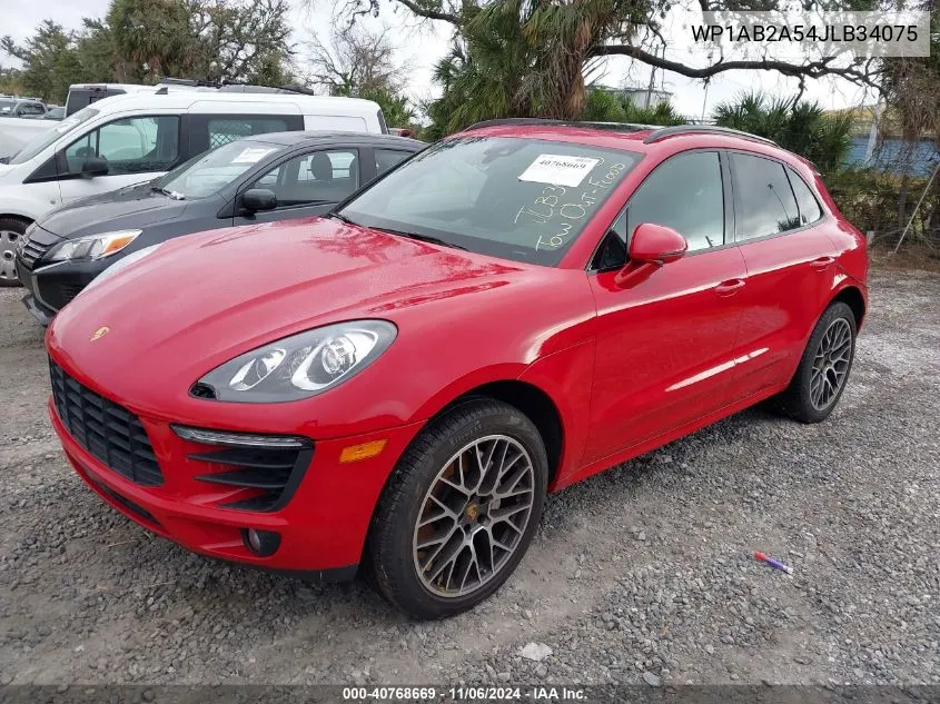 2018 Porsche Macan S VIN: WP1AB2A54JLB34075 Lot: 40768669