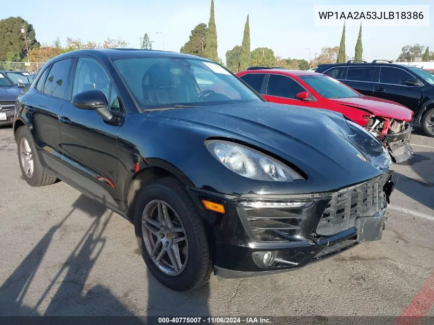 2018 Porsche Macan VIN: WP1AA2A53JLB18386 Lot: 40775007