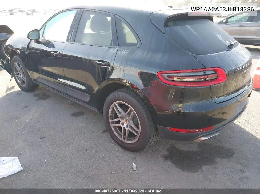 2018 Porsche Macan VIN: WP1AA2A53JLB18386 Lot: 40775007