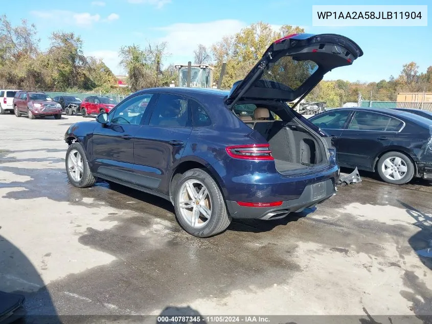 2018 Porsche Macan VIN: WP1AA2A58JLB11904 Lot: 40787345