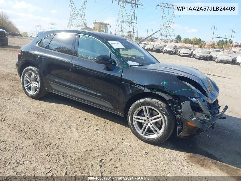 2018 Porsche Macan VIN: WP1AA2A57JLB24403 Lot: 40807981