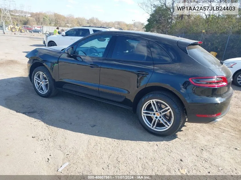 2018 Porsche Macan VIN: WP1AA2A57JLB24403 Lot: 40807981