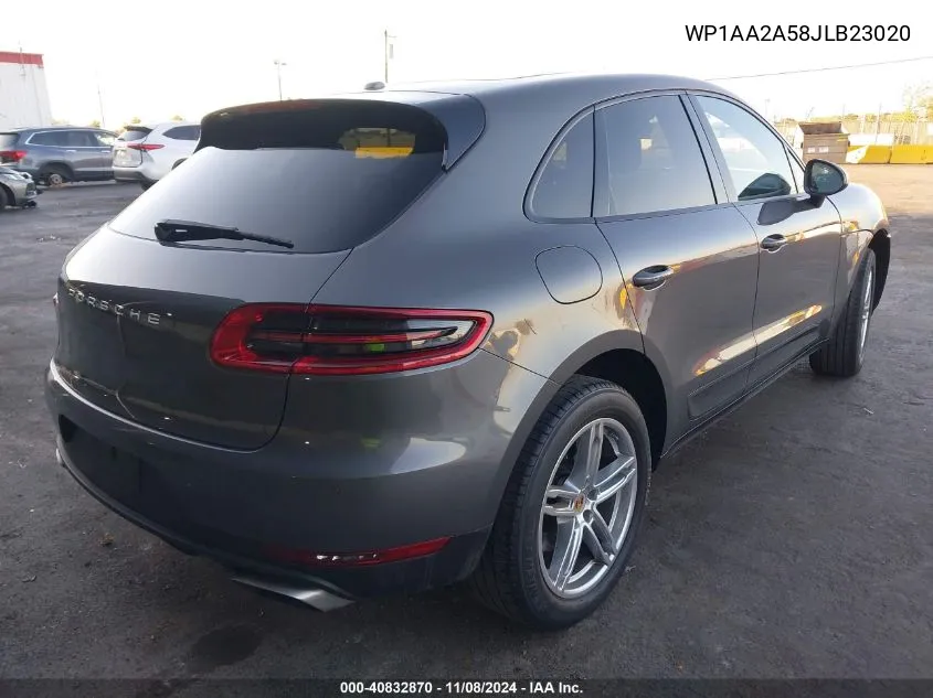 2018 Porsche Macan VIN: WP1AA2A58JLB23020 Lot: 40832870