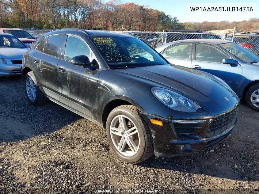 2018 Porsche Macan VIN: WP1AA2A51JLB14756 Lot: 40857367