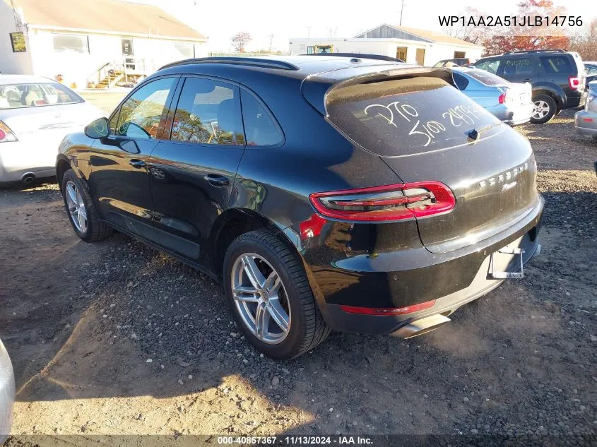 2018 Porsche Macan VIN: WP1AA2A51JLB14756 Lot: 40857367