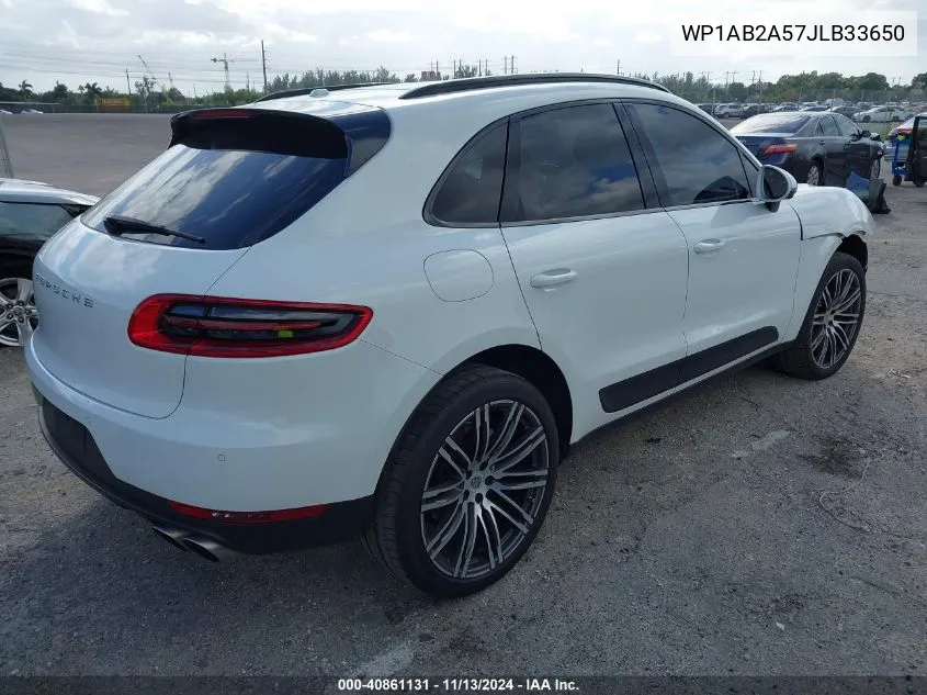 2018 Porsche Macan S VIN: WP1AB2A57JLB33650 Lot: 40861131