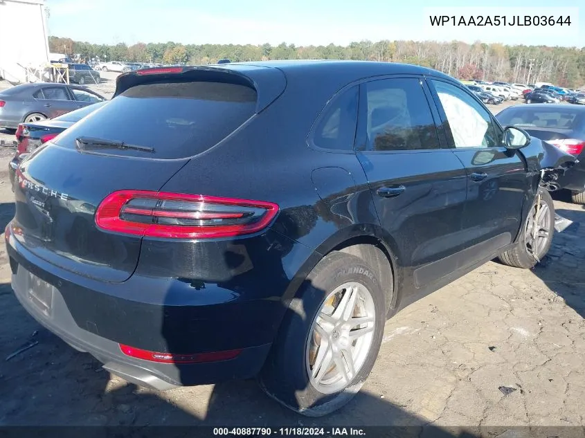 2018 Porsche Macan VIN: WP1AA2A51JLB03644 Lot: 40887790