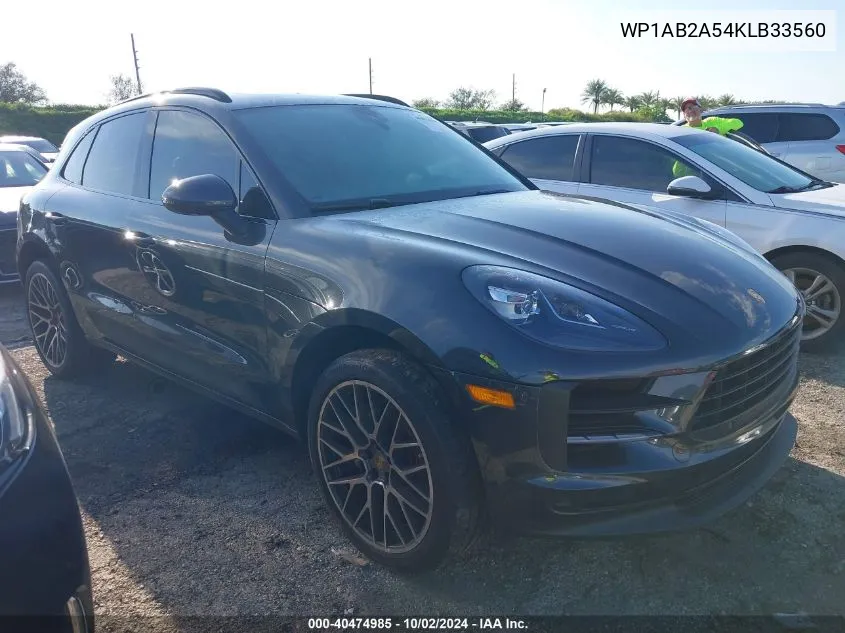 2019 Porsche Macan S VIN: WP1AB2A54KLB33560 Lot: 40474985