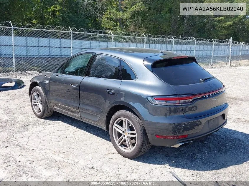 2019 Porsche Macan VIN: WP1AA2A56KLB02040 Lot: 40536529