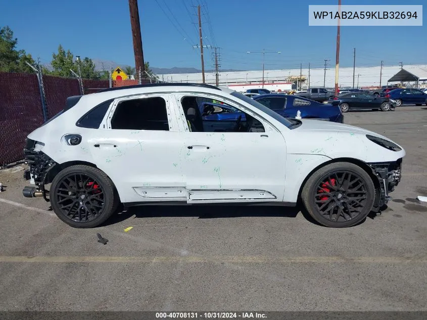 2019 Porsche Macan S VIN: WP1AB2A59KLB32694 Lot: 40708131