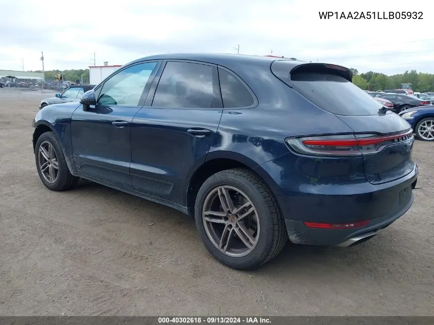 2020 Porsche Macan VIN: WP1AA2A51LLB05932 Lot: 40302618