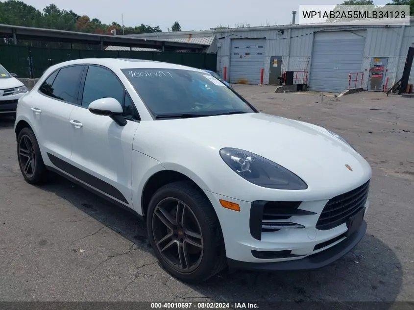 2021 Porsche Macan S VIN: WP1AB2A55MLB34123 Lot: 40010697