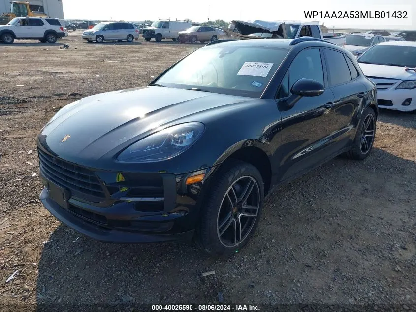 2021 Porsche Macan VIN: WP1AA2A53MLB01432 Lot: 40025590