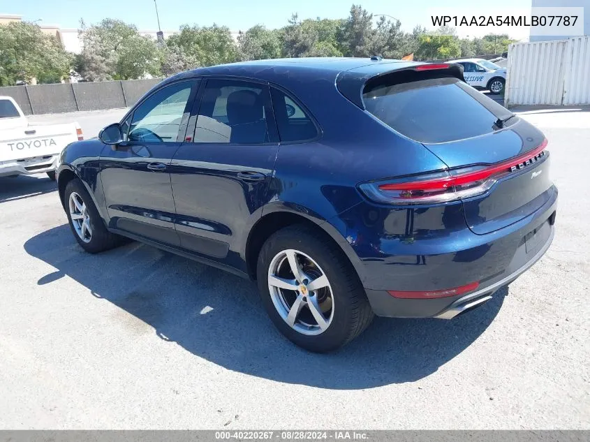 2021 Porsche Macan VIN: WP1AA2A54MLB07787 Lot: 40220267