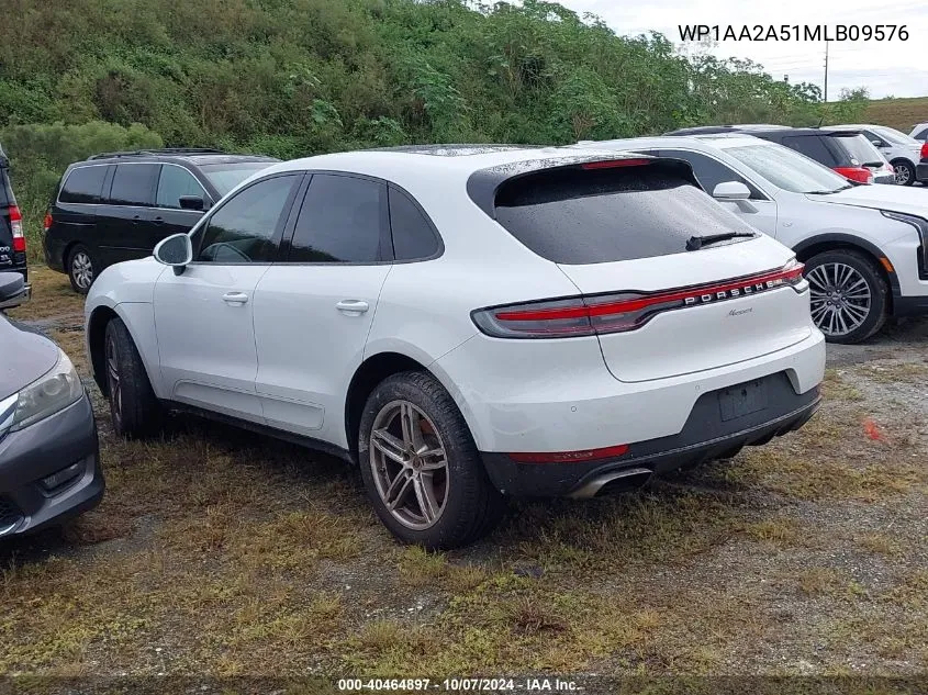 2021 Porsche Macan VIN: WP1AA2A51MLB09576 Lot: 40464897