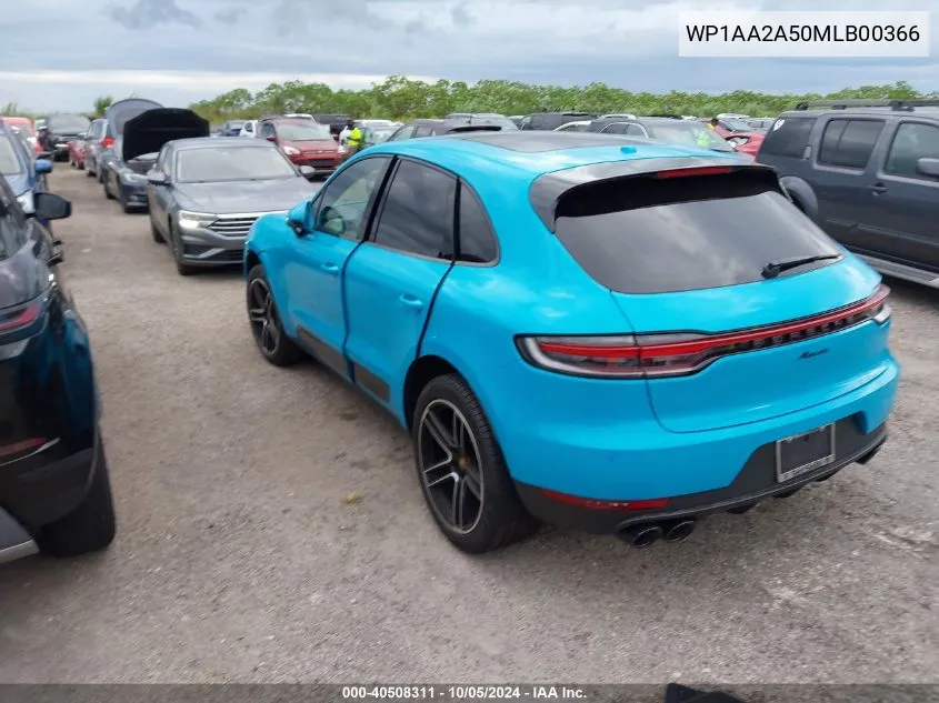 2021 Porsche Macan VIN: WP1AA2A50MLB00366 Lot: 40508311