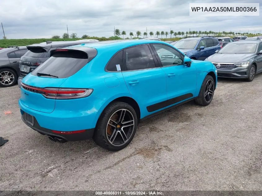 2021 Porsche Macan VIN: WP1AA2A50MLB00366 Lot: 40508311