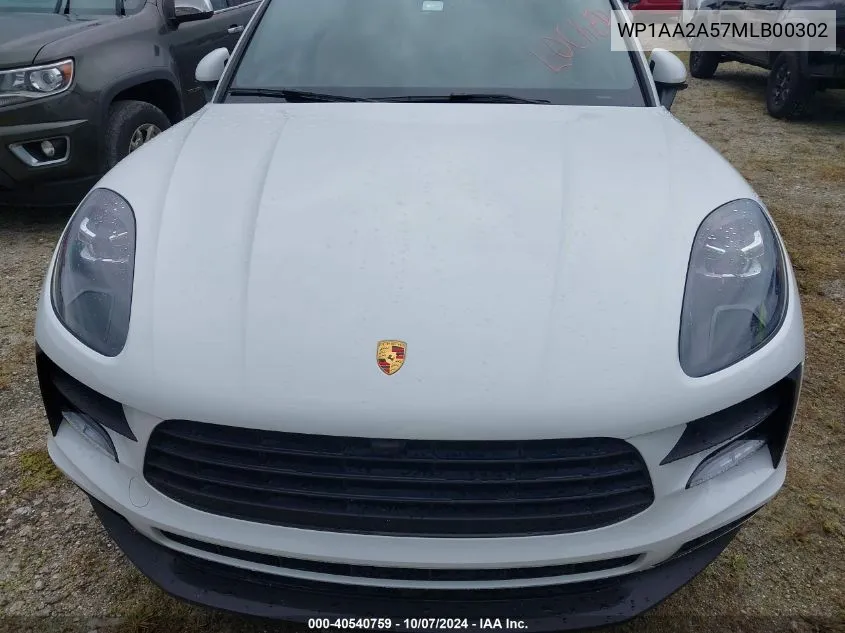 2021 Porsche Macan VIN: WP1AA2A57MLB00302 Lot: 40540759