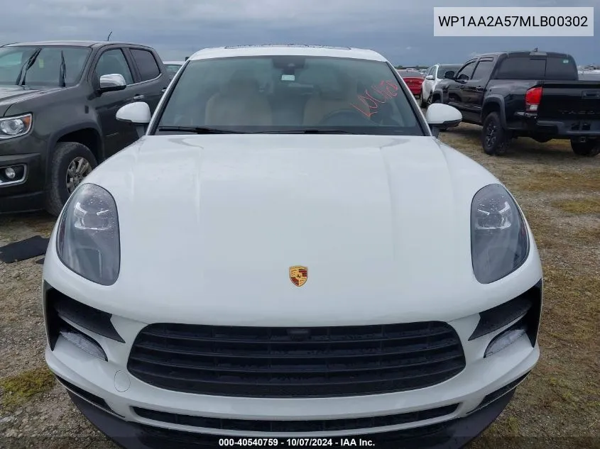 2021 Porsche Macan VIN: WP1AA2A57MLB00302 Lot: 40540759