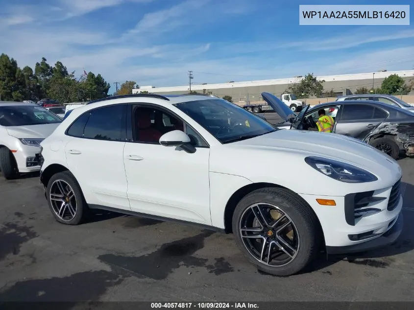 2021 Porsche Macan VIN: WP1AA2A55MLB16420 Lot: 40574817