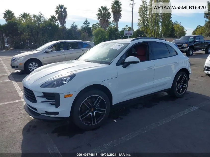 2021 Porsche Macan VIN: WP1AA2A55MLB16420 Lot: 40574817