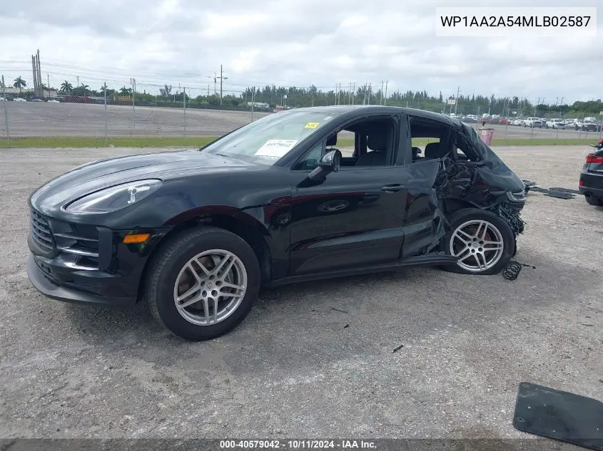 2021 Porsche Macan VIN: WP1AA2A54MLB02587 Lot: 40579042