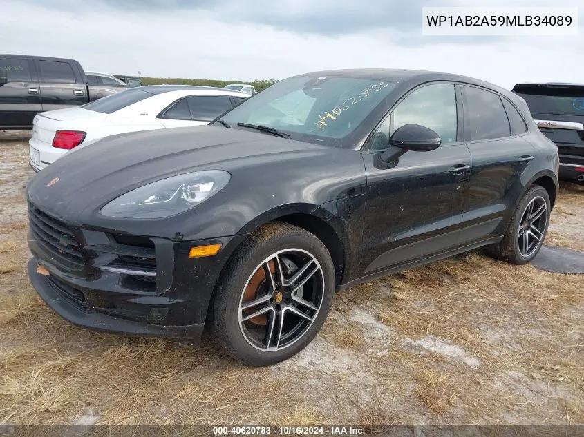 2021 Porsche Macan S VIN: WP1AB2A59MLB34089 Lot: 40620783