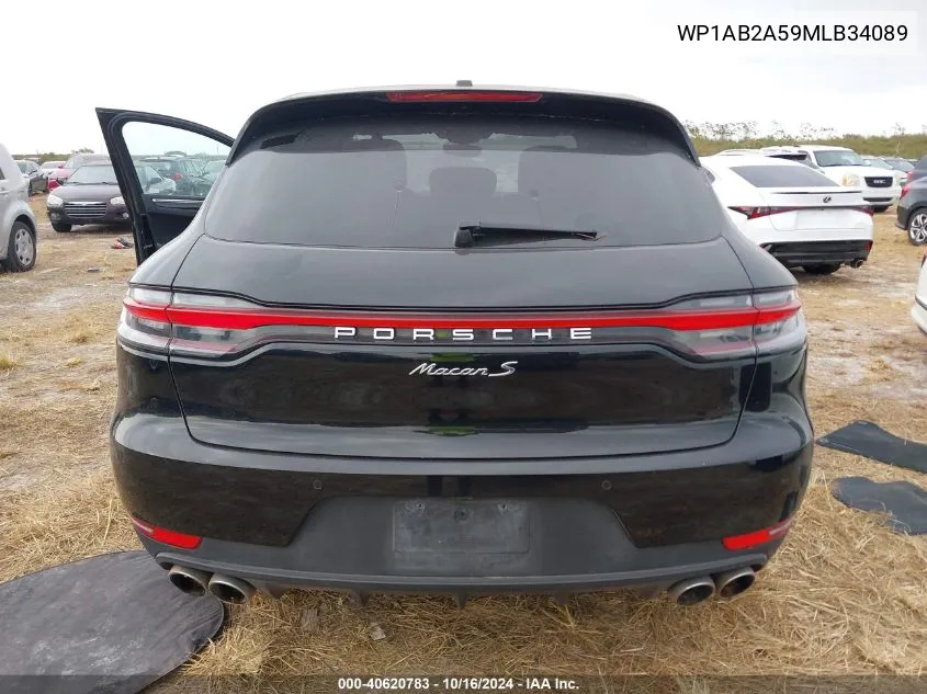 2021 Porsche Macan S VIN: WP1AB2A59MLB34089 Lot: 40620783