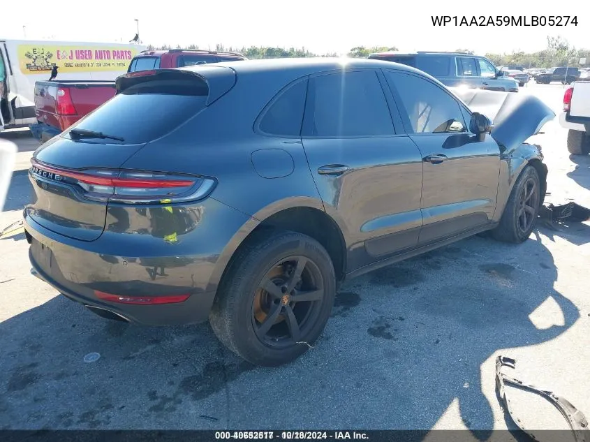 2021 Porsche Macan VIN: WP1AA2A59MLB05274 Lot: 40652517