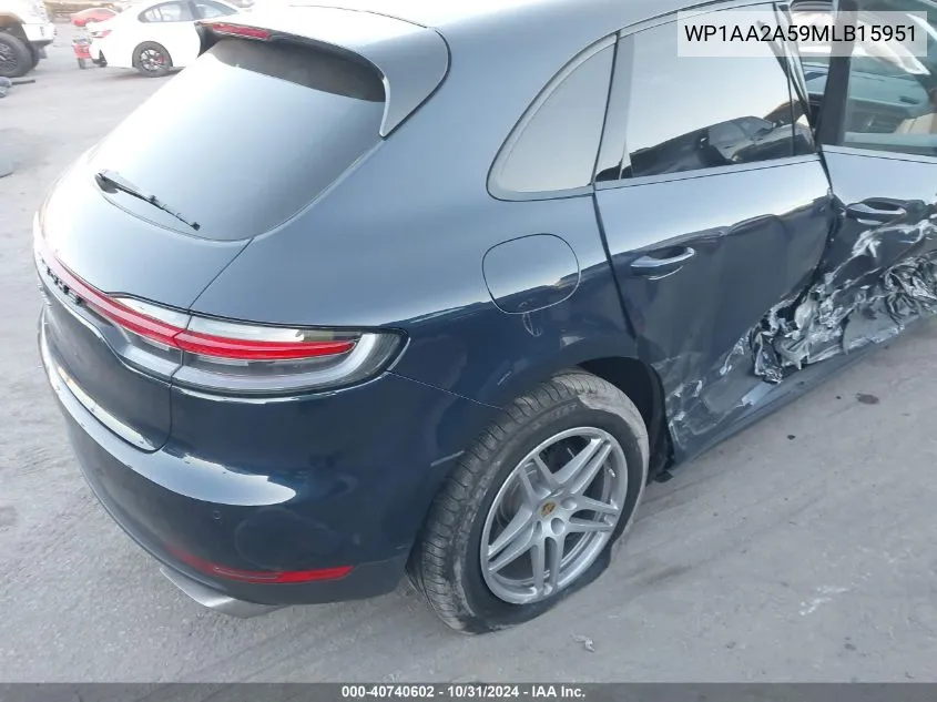 2021 Porsche Macan VIN: WP1AA2A59MLB15951 Lot: 40740602