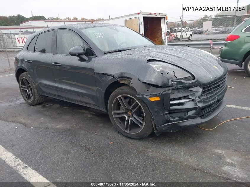 2021 Porsche Macan VIN: WP1AA2A51MLB17984 Lot: 40779673